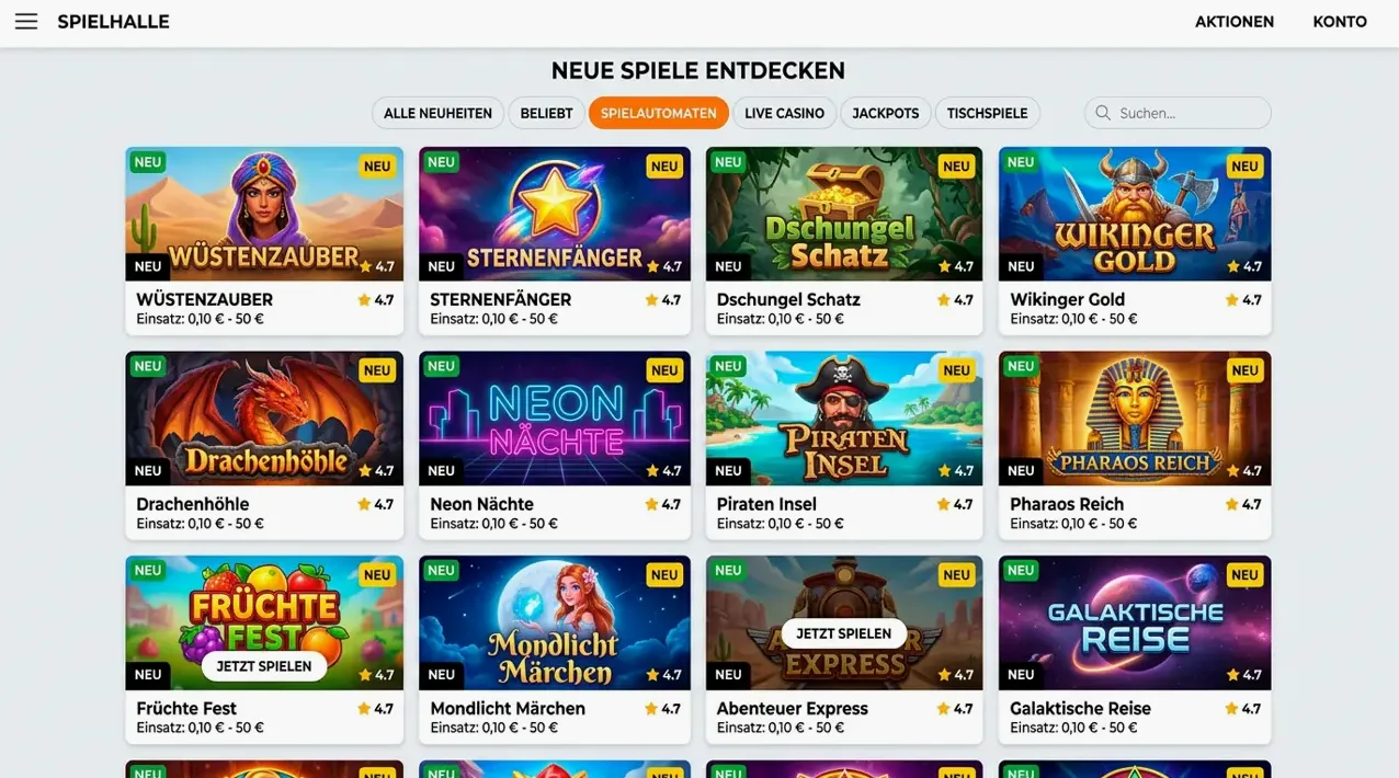 Neuheiten & Instant Win — ReelsOn